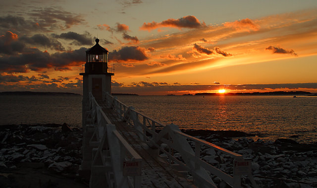 Sunset at Marshal Point Light - Photo by Samuel Winchenbach